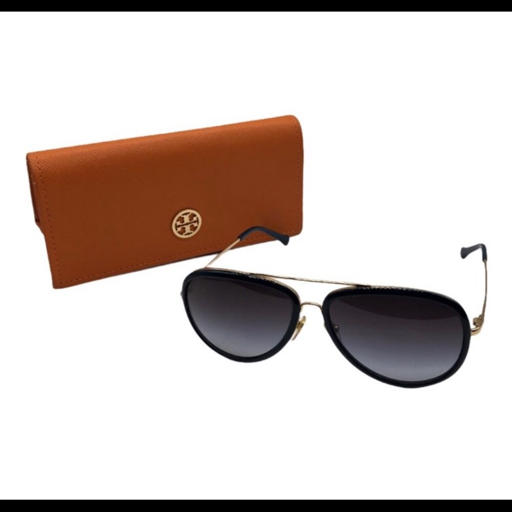 Tory Burch TY 6025 Aviator Sunglasses Blue Rim